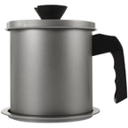 304 Stainless Steel Oil Strainer Pot with Lid & Mesh Filter Oil Strainer Pot Richie's