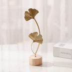 Golden Ginkgo Leaf Metal Ironwork Home Decor Ornament Home Decor Ornament Richie's A