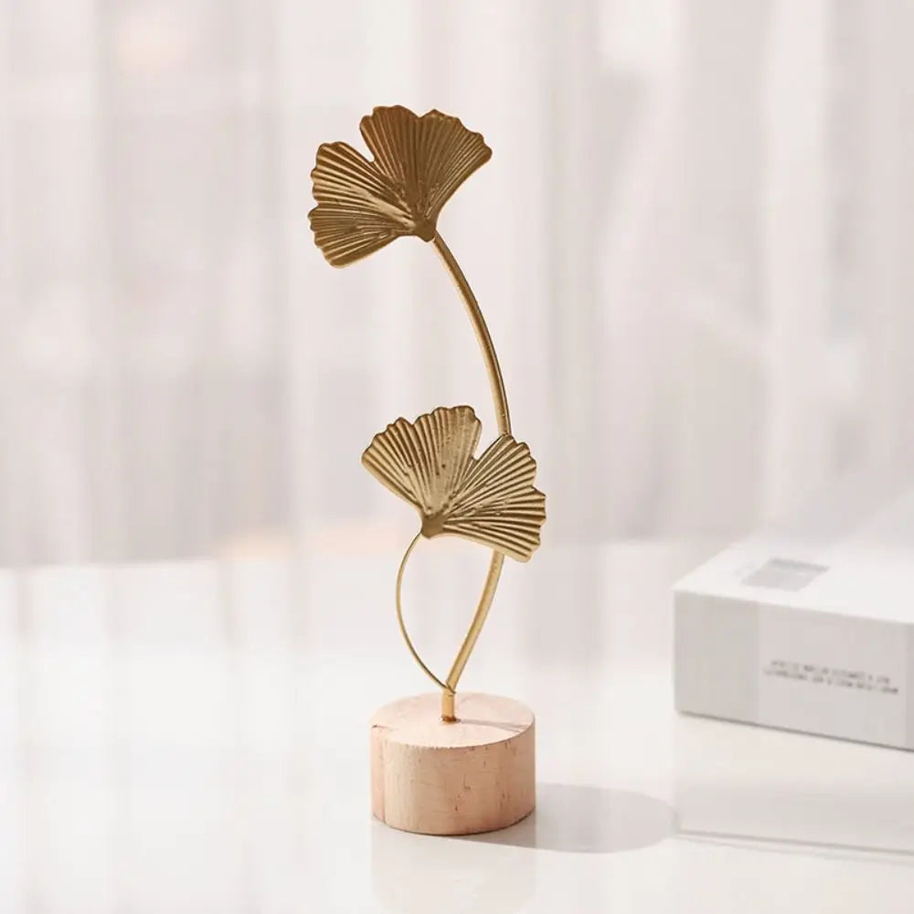 Golden Ginkgo Leaf Metal Ironwork Home Decor Ornament Home Decor Ornament Richie's A