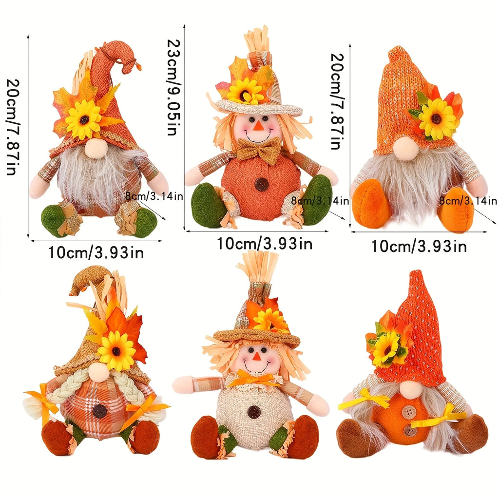 Rustic Autumn Scarecrow Decor – Plaid Sunflower Farmhouse Accent Seasonal Scarecrow Decor Richie's
