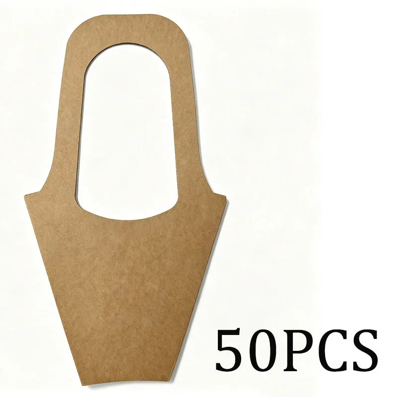 Kraft Paper Bouquet Tote Bags for Weddings & Events | 10/20/50 Pcs Paper Gift Bags Richie's 50pcs-Size M As picture