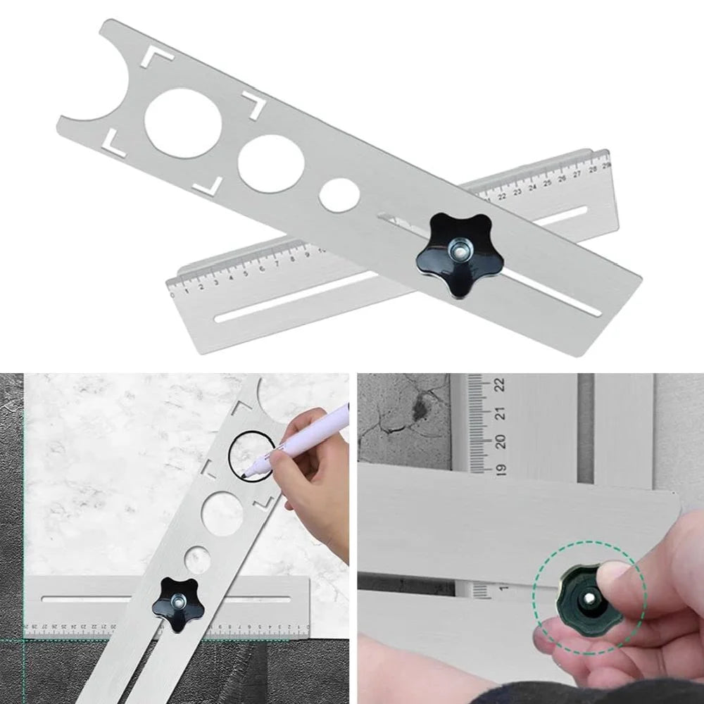 Adjustable Ceramic Tile Hole Locator – Universal Drilling Guide Tile Drilling Locator Richie's