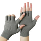 5 Pairs Breathable Fingerless Gloves Unisex – Black & Gray Fingerless Sport Gloves Richie's GRAY 5 pairs