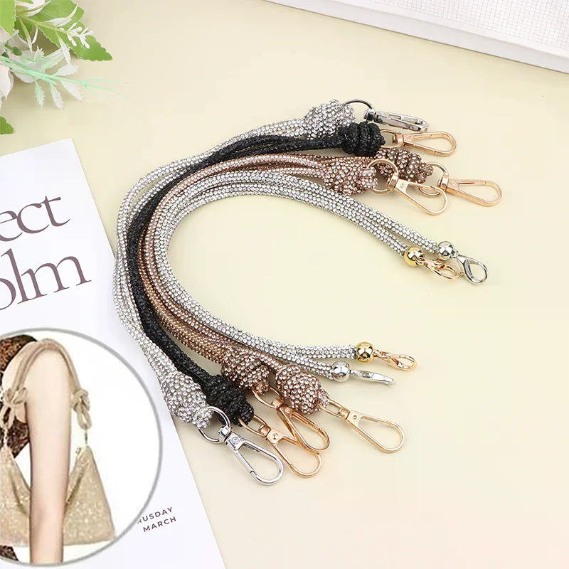 Rhinestone Handbag Chain Strap Loop Knot DIY Bag Accessory Handbag Chain Strap Richie's
