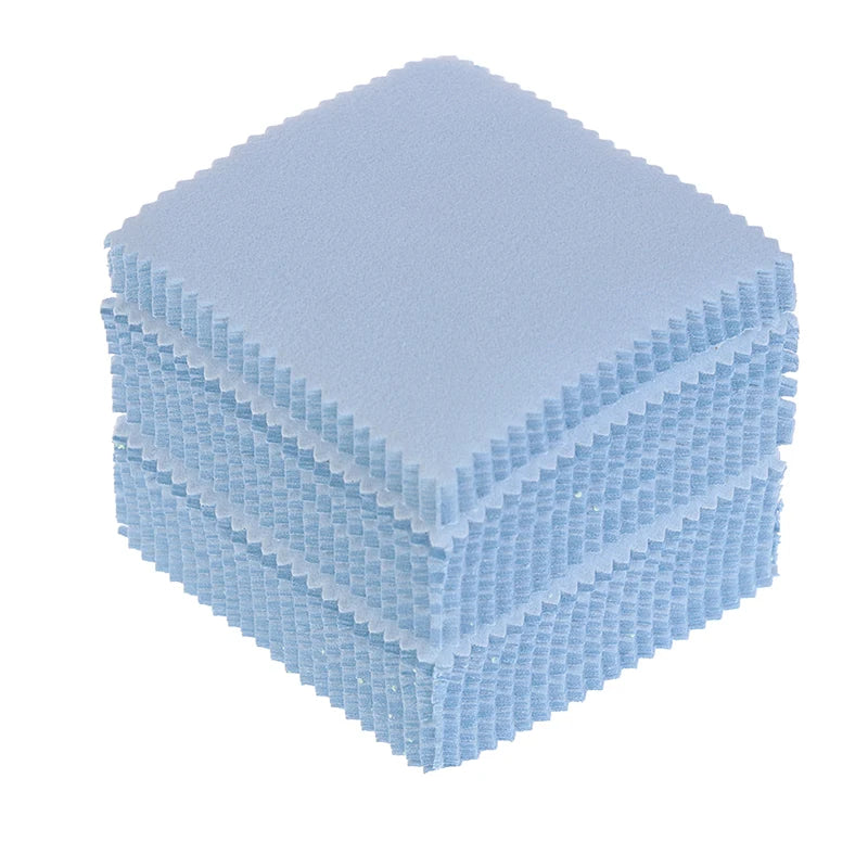 100pcs Jewelry Polishing Cloths – Lint-Free Cleaning Wipes Jewelry Polishing Cloth Richie's Blue