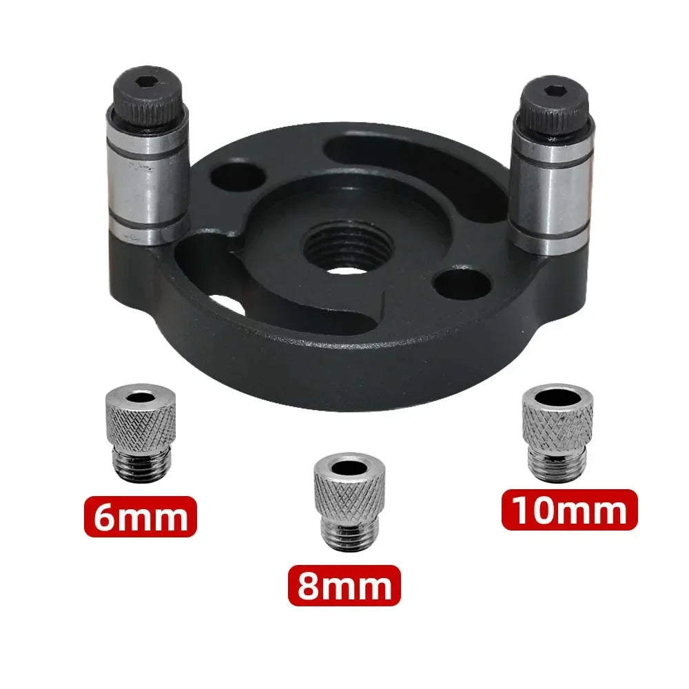 Self-Centering Dowelling Jig 6/8/10mm Drill Guide | Pocket Hole Woodworking Drill Jig Richie's T083-Black Set