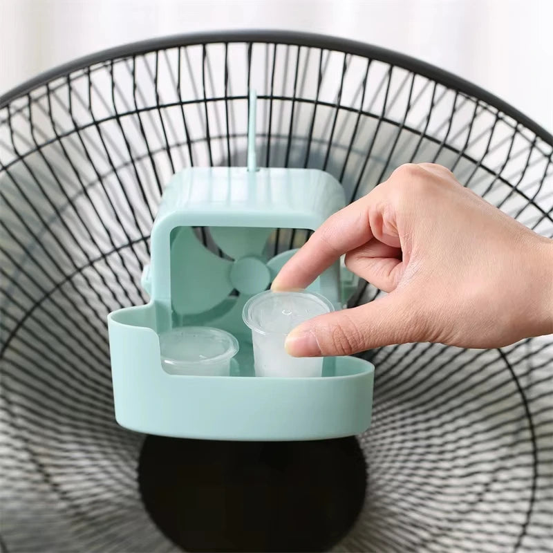 Hanging Fan Cooling Storage Box with 4 Cups – Plastic Fan Storage Accessory Richie's