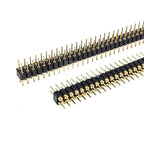 5 Pcs Gold Plated Pin Header 2.54mm Pitch Single/Double Row PCB Pin Header Richie's