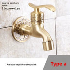 European Antique Brass Faucet DN15 Single Cold Tap – Basin & Mop Pool Brass Utility Faucet Richie's A