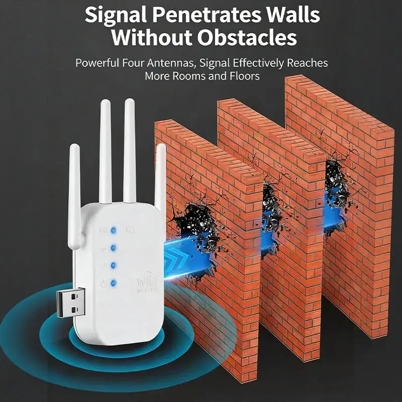 WiFi Range Extender 300Mbps – 4-Antenna Signal Booster Repeater WiFi Range Extender Richie's