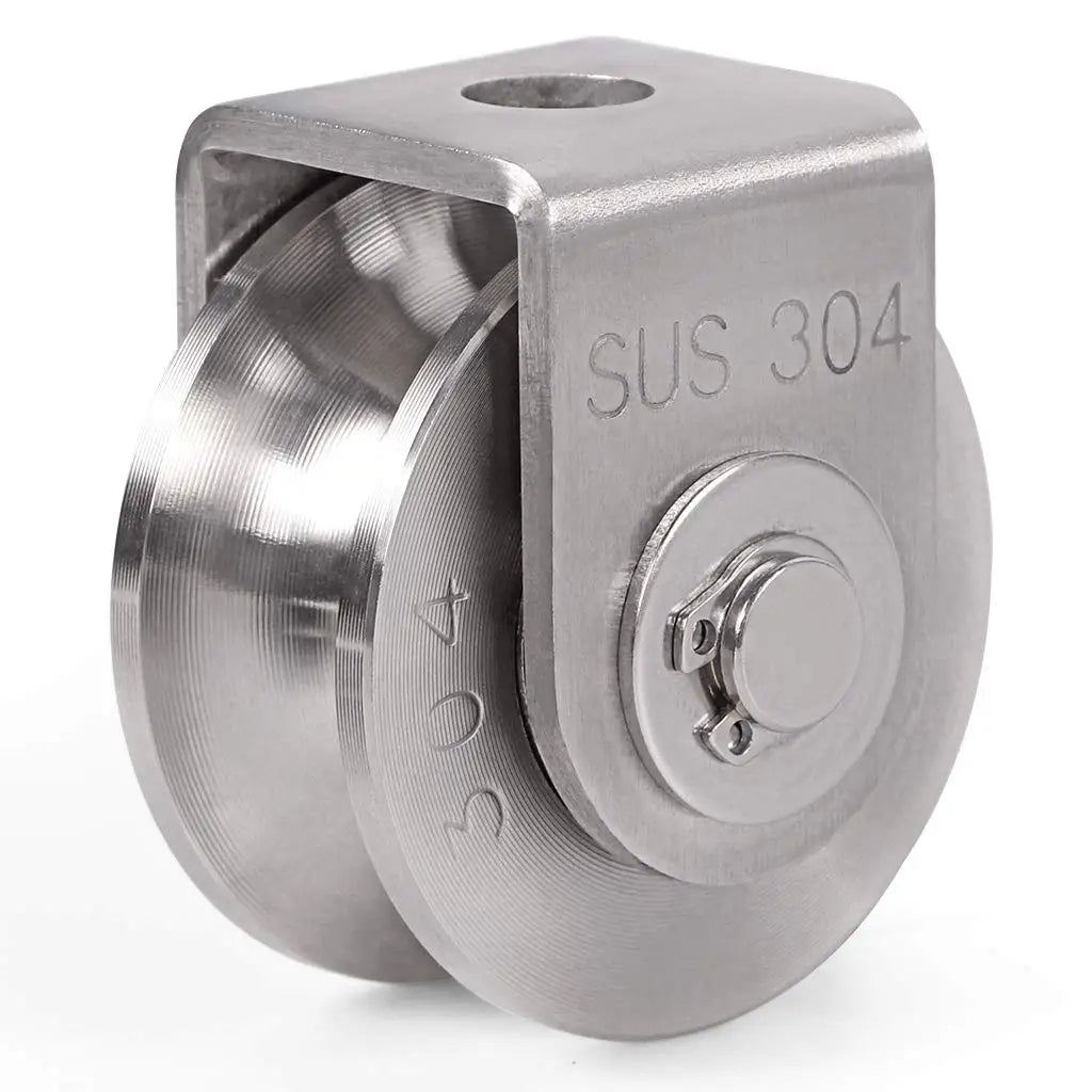 Aciemoke 2" 304 Stainless Steel U Groove Pulley Block 660 lb Pulley Block Richie's 54mm-U-type