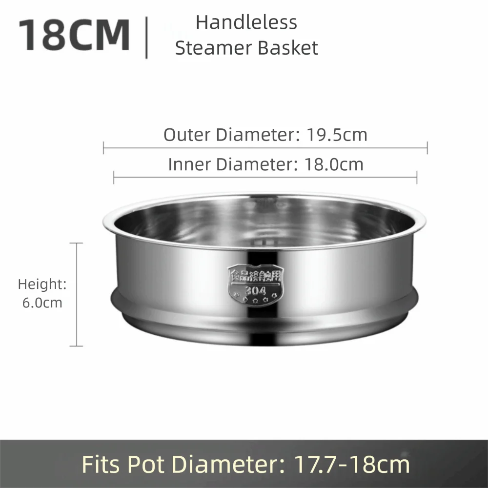 304 Stainless Steel Steamer Basket 16–32cm Food Steam Rack Steamer Basket Richie's 18cm