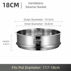 304 Stainless Steel Steamer Basket 16–32cm Food Steam Rack Steamer Basket Richie's 18cm