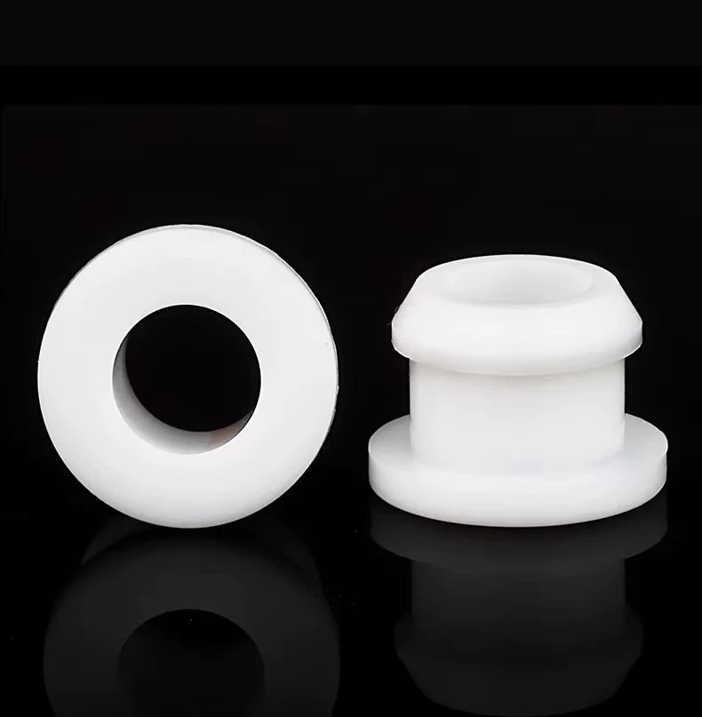 Silicone Snap-On Grommet Plugs 4.5–60.6mm | Wire Cable Bushings Silicone Grommet Plugs Richie's White 8.5mm(Hole 6)20pcs