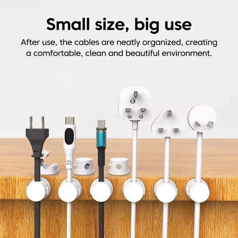 360° Magnetic Cable Clips | Adhesive Wire Organizer Cable Management Clip Richie's