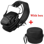 Tactical Electronic Earmuff Sound Amplification Hunting Headset Electronic Shooting Earmuff Richie's Black with box
