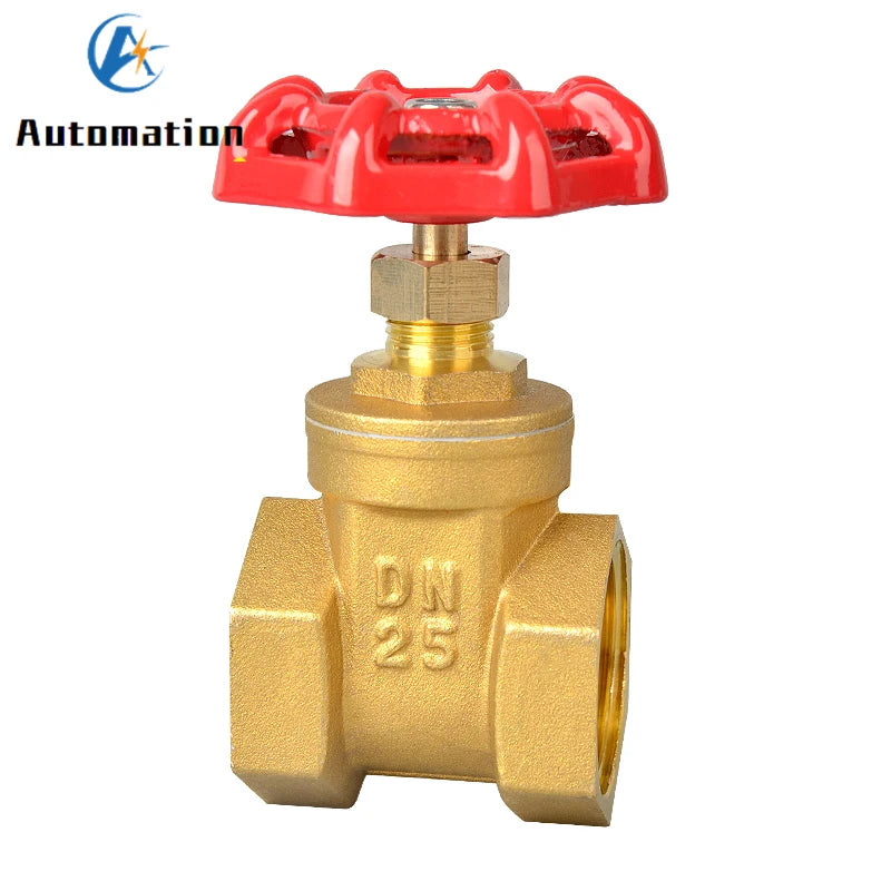 Brass Gate Valve Female Thread 1/8–1-1/4" Water Switch Valve Brass Gate Valve Richie's DN20