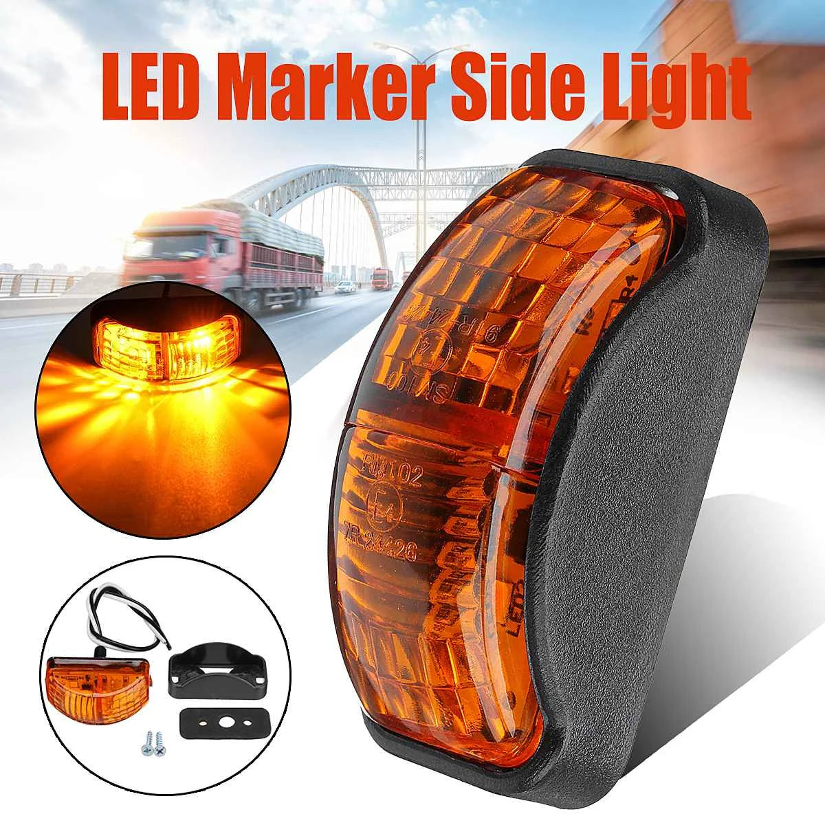 12V 24V LED Side Marker Light for Truck Trailer Van Caravan LED Marker Light Richie's Default Title