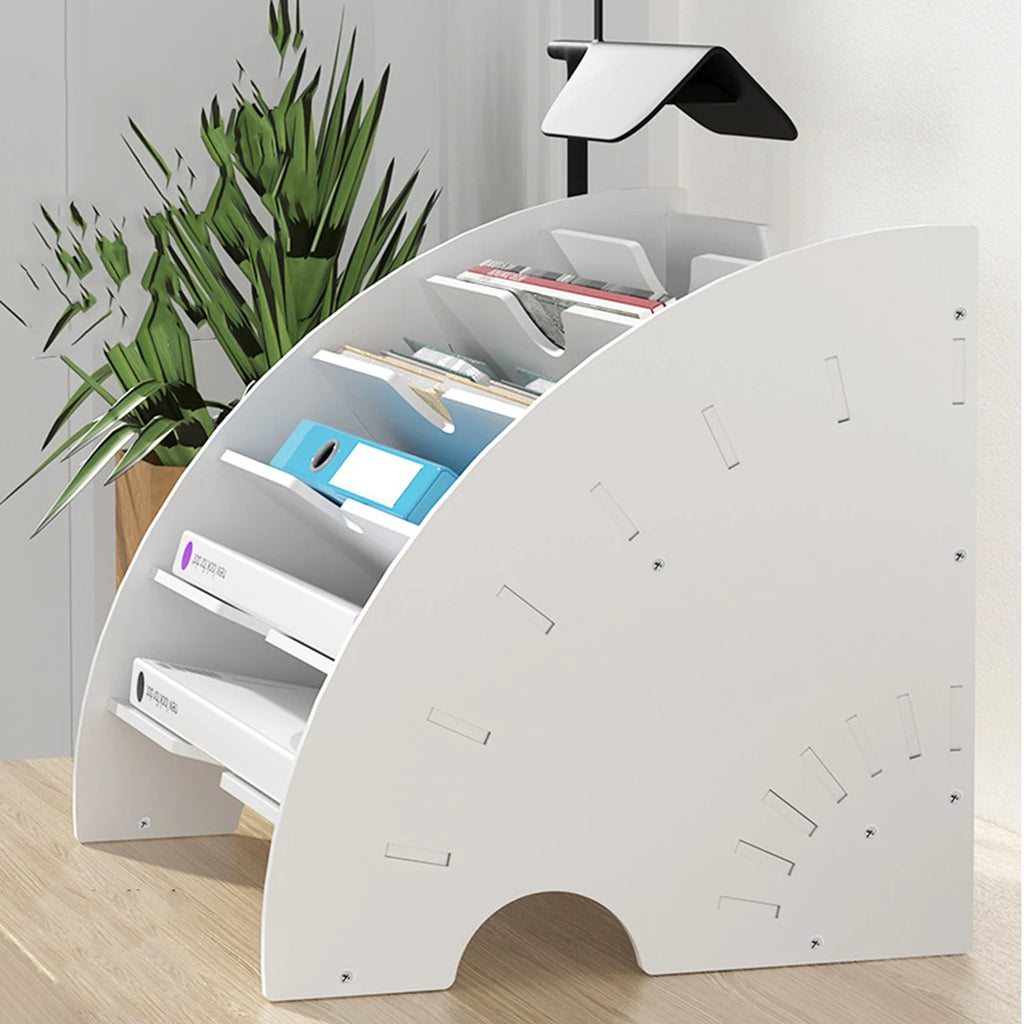 7-Tier Desktop File Organizer | White Vertical Document Rack Desktop File Organizer Richie's