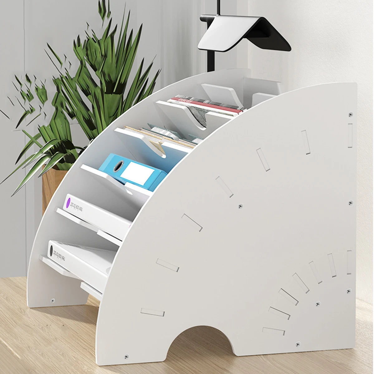 7-Tier Desktop File Organizer | White Vertical Document Rack Desktop File Organizer Richie's