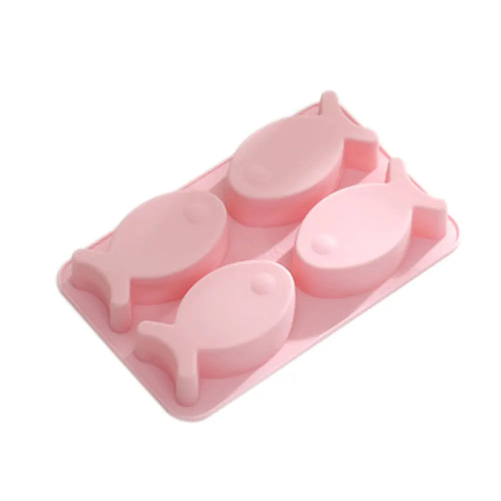 4-Grid Fish Silicone Mold for Ice Cubes, Chocolate & Baking Silicone Baking Mold Richie's
