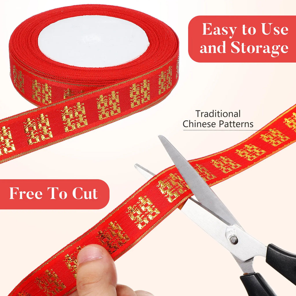 Chinese Style Red Satin Ribbon – Wedding & Craft Trim Decorative Ribbon Richie's