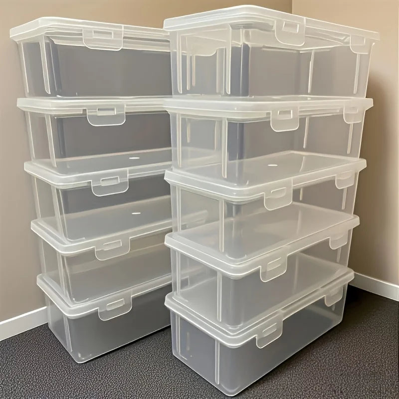 5-Pack Large Transparent Stackable Storage Boxes with Lids Storage Container Set Richie's