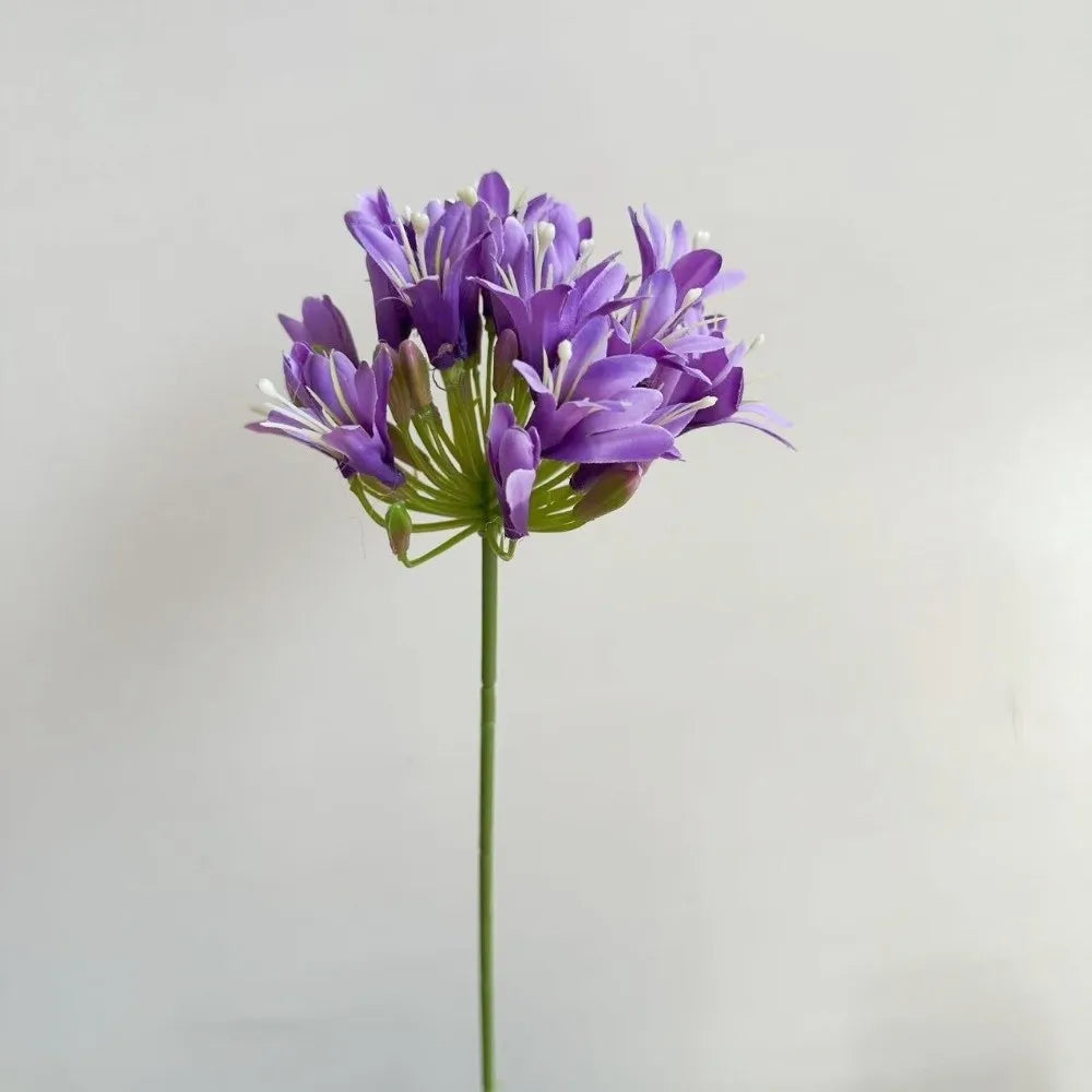 Artificial Agapanthus Flower Branch 75cm – Faux Floral Decor Artificial Flower Branch Richie's Purple
