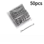 50pcs Wave Hair Clips – Barrettes for Women, Salons & Weddings Hair Clips Barrettes Richie's slivery - 50pcs