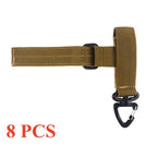 Tactical Glove Hanging Buckle Hook – Outdoor Camping Clip Tactical Gear Clip Richie's 8Pcs khaki One Size