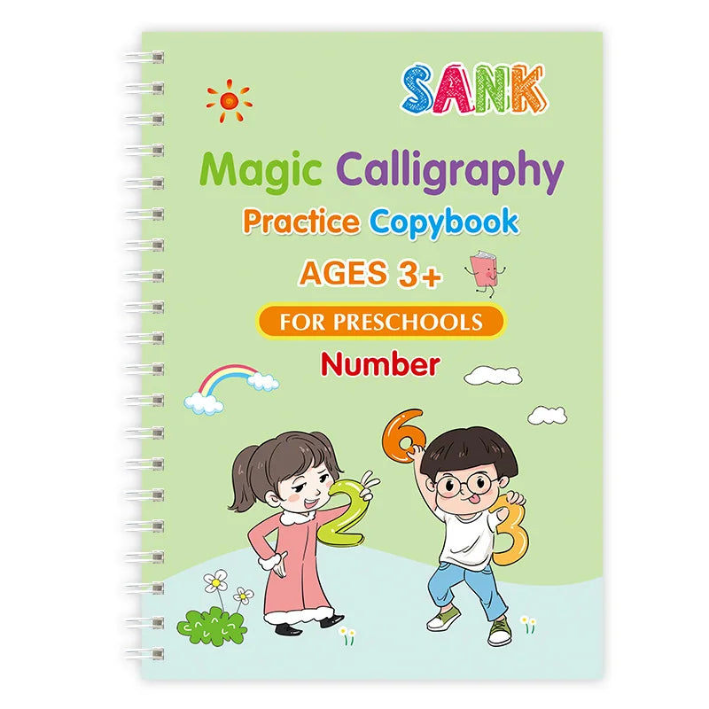 Reusable Magic Practice Copybook for Kids – English Writing Kids Practice Copybook Richie's Number 1pc