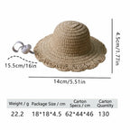 Mini Straw Sun Hat for Cats & Small Dogs | Breathable Pet Hat Pet Sun Hat Richie's Beige
