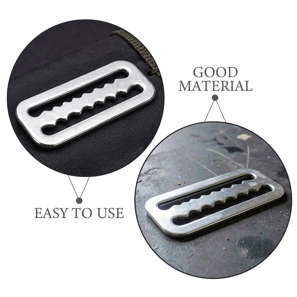6Pcs Stainless Steel Scuba Diving Weight Belt Buckle Keepers Dive Belt Buckle Richie's