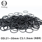 50Pcs NBR O-Ring Seals CS1.9mm OD21–30mm Nitrile Rubber Gaskets Rubber O-Ring Seals Richie's