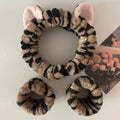 Cute Cat Ear Plush Headband & Wrist Strap Set – Coral Fleece Wash Headband Set Richie's 1set