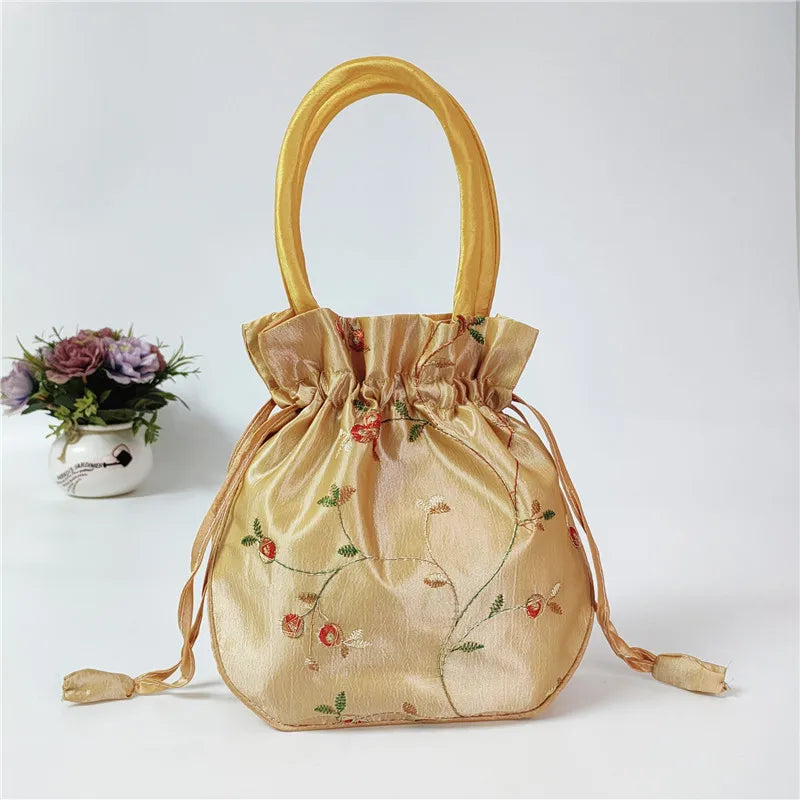 Women Embroidery Flower Cosmetic Bag – Ethnic Mini Purse & Pouch