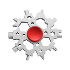 23-in-1 Snowflake Multitool with Fidget Spinner | EDC Pocket Tool EDC Multitool Richie's Silver Red