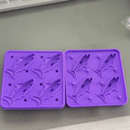 Shark Ice Cube Mold – 4-Cavity Food-Grade Silicone Ice Maker Ice Cube Mold Richie's Purple