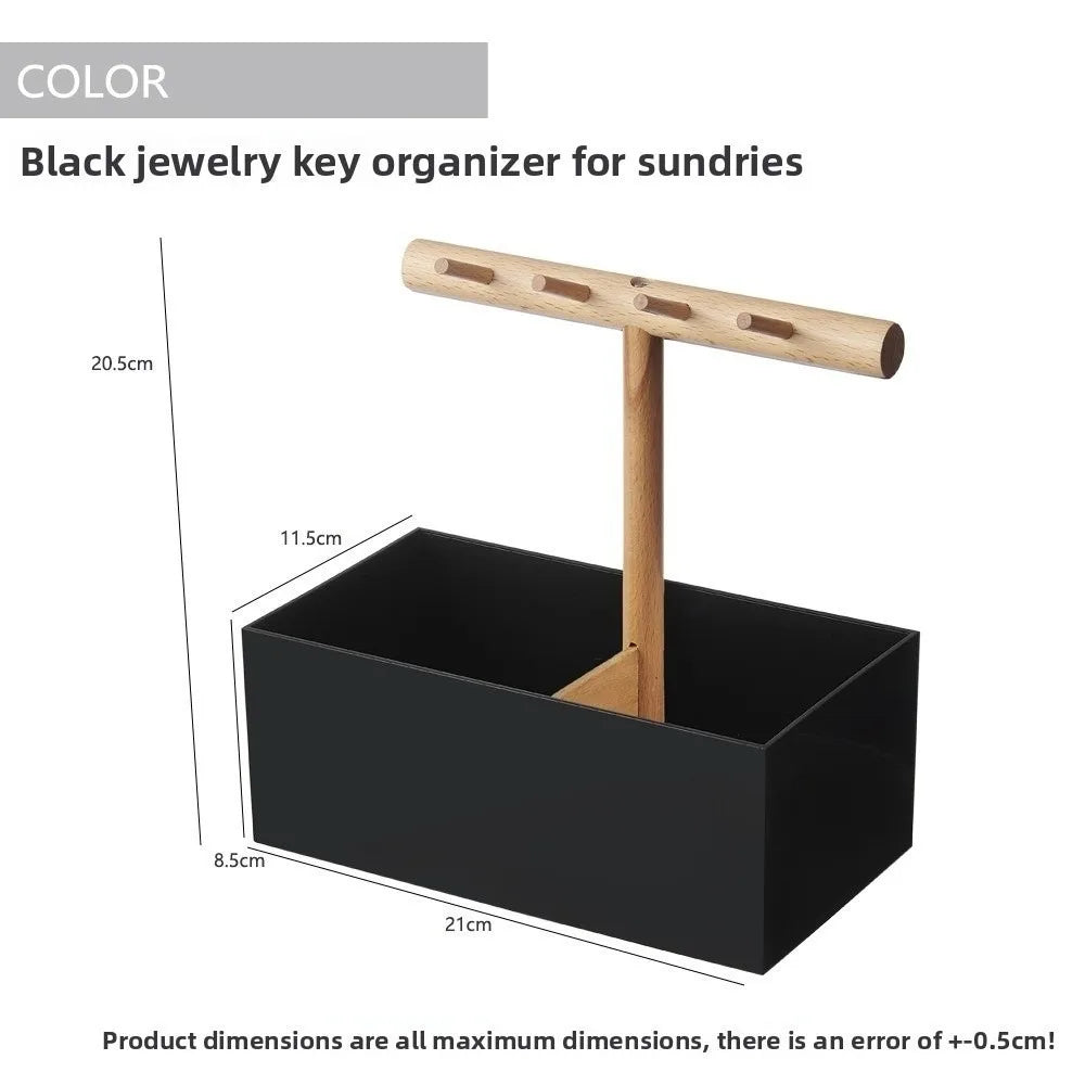 2-Grid Countertop Organizer – Remote, Cosmetics & Kitchen Box Countertop Storage Organizer Richie's Style B-Black