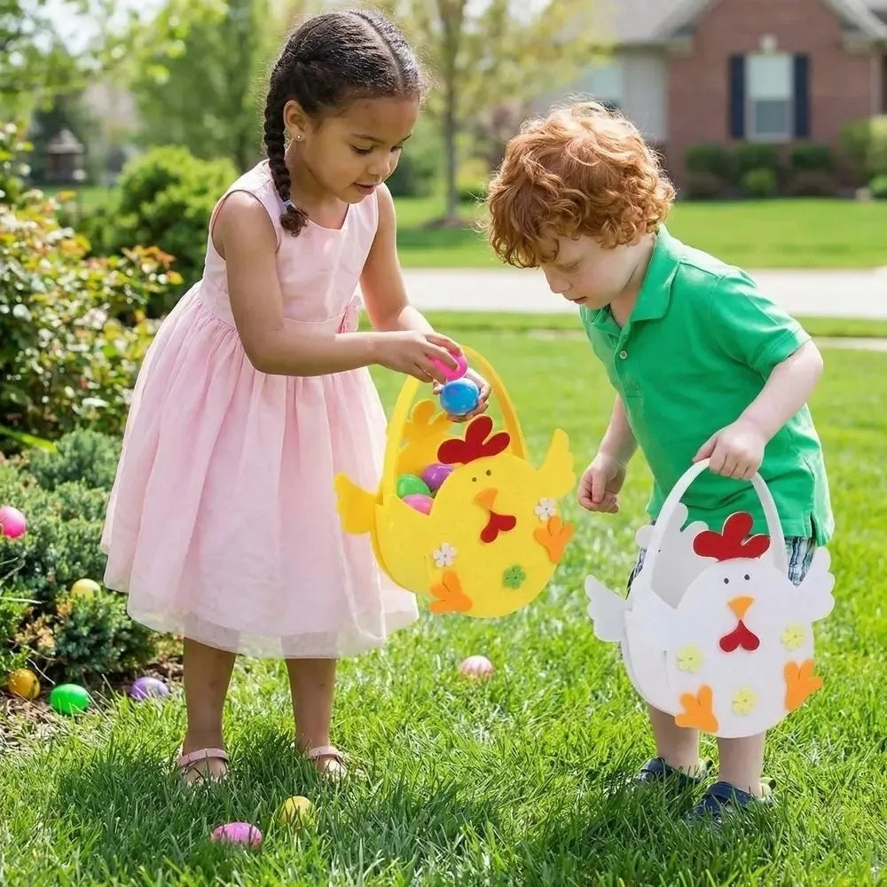 Felt Easter Bunny Candy Gift Bag with Handle | Party Basket Easter Gift Bag Richie's