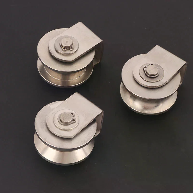 Stainless Steel Sliding Door Roller Pulley U V H Shape + Bearing Sliding Door Pulley Richie's