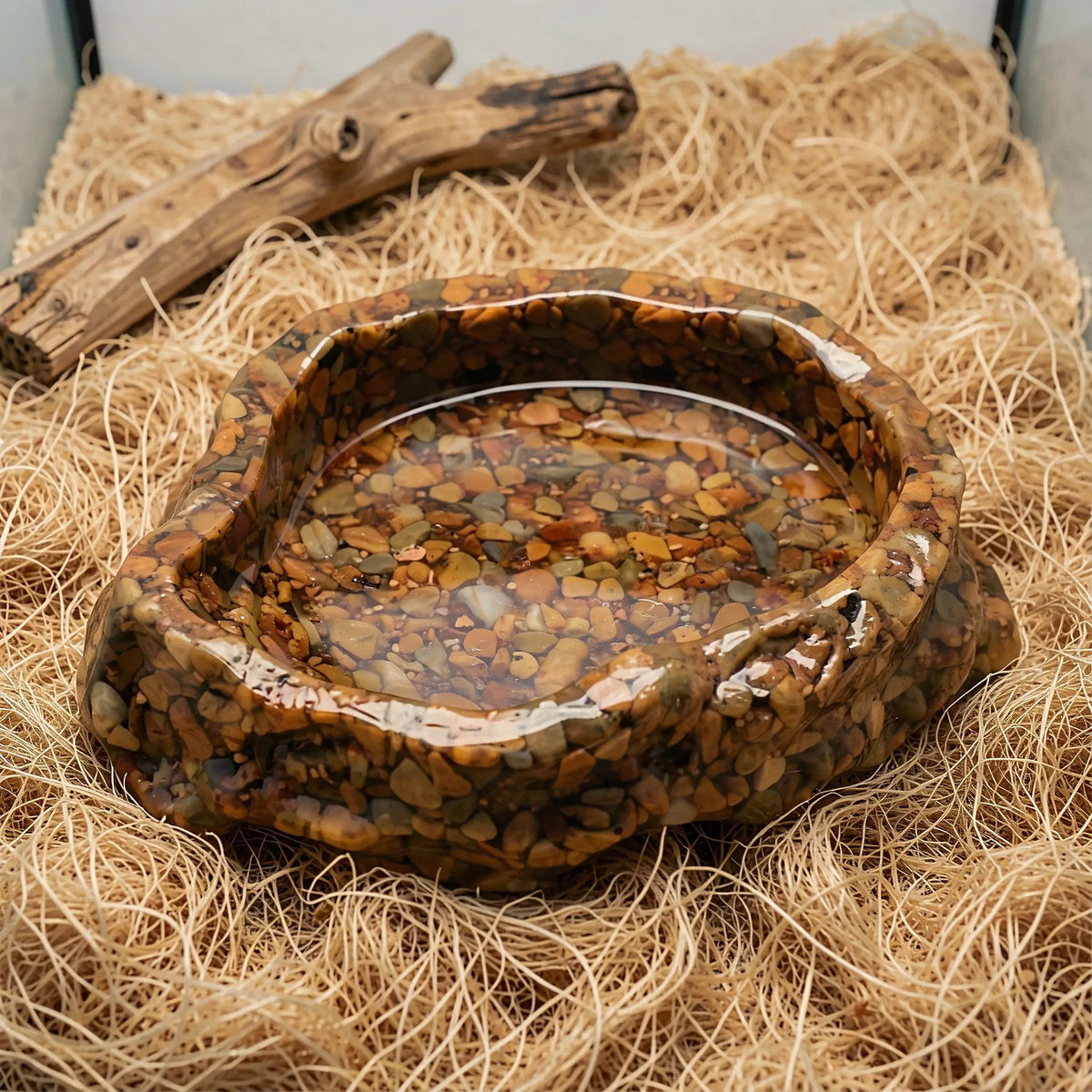 Sandstone Reptile Water Dish & Food Bowl – Non-Toxic Reptile Feeding Bowl Richie's Default Title