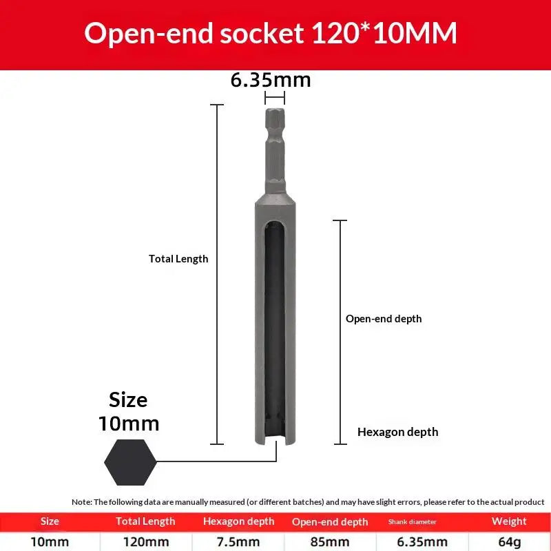 8–19mm Hex Socket Extended Sleeve Set | CR-V Steel Tool Kit Hex Socket Set Richie's 10x120
