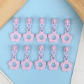 6-Color Flower Zipper Pulls for #3 Nylon Zippers – 10 Pcs Sewing Zipper Pulls Richie's Light purple