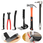 6-Piece Pry Bar & Nail Puller Set with Hammer & Pliers Pry Bar Tool Set Richie's