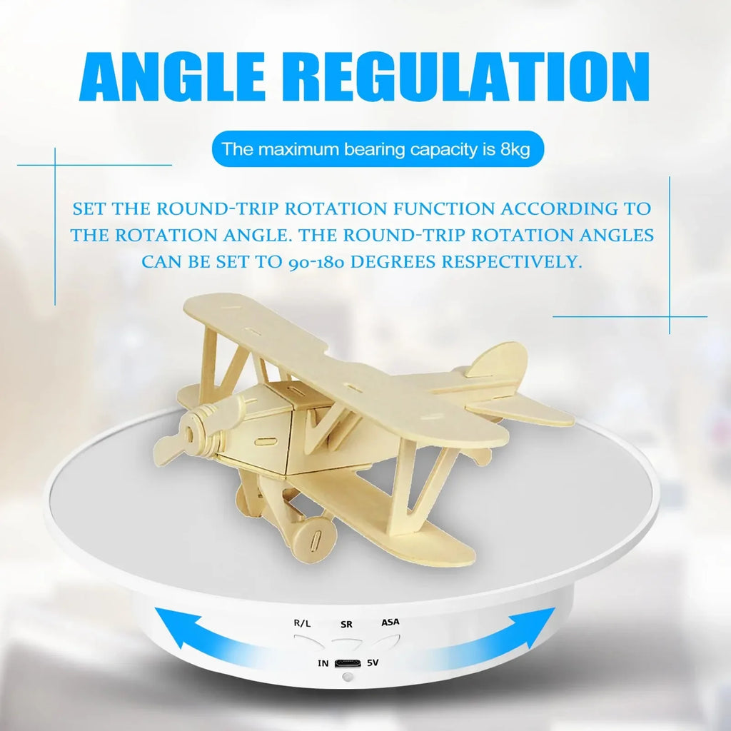 360° Electric Rotating Display Turntable 200mm | 3 Speeds Photography Display Turntable Richie's