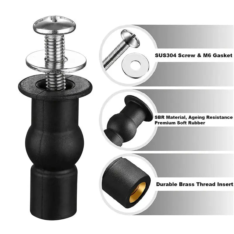 Toilet Seat Hinge Expansion Well Nut Screw Fixings 2/4pcs Toilet Seat Fixings Richie's