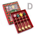 4pcs Christmas Doll Coffee Spoon Set | Stainless Steel Mixing Holiday Spoon Set Richie's D 4pcs
