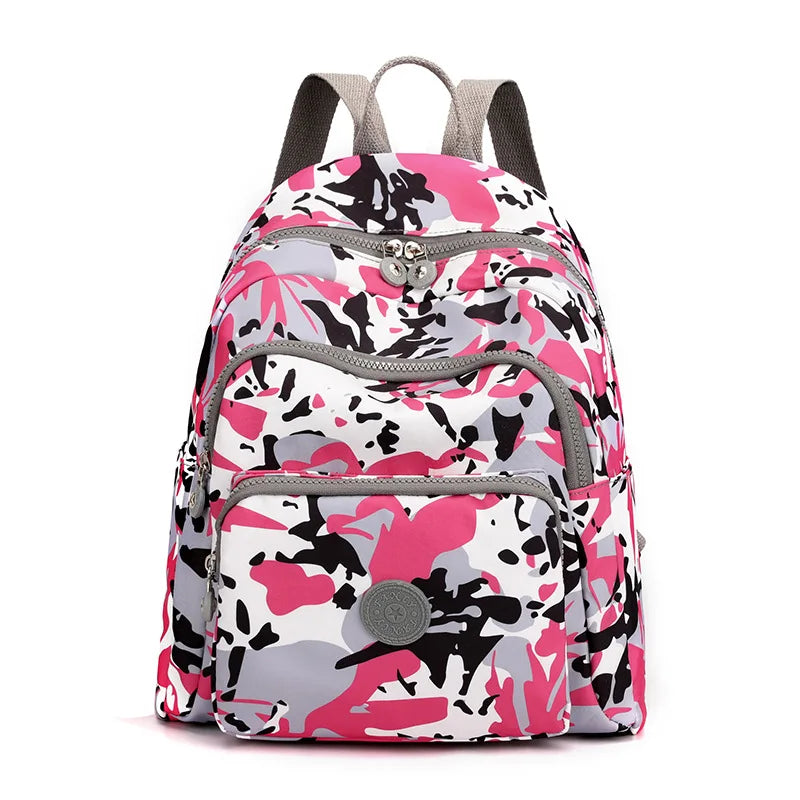 Women's Waterproof Nylon Backpack – Casual Travel School Bag Women's Backpack Richie's style 2 F