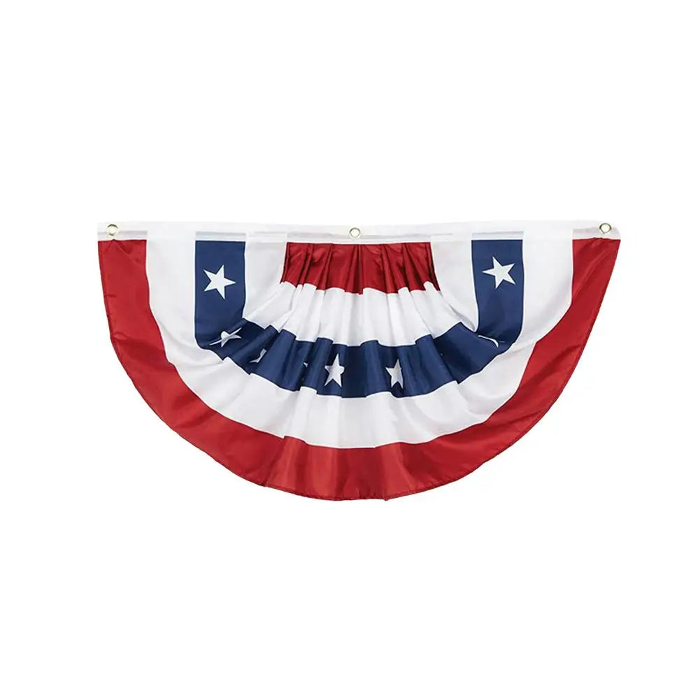 USA Pleated Fan Flag – Patriotic Bunting Half Fan Banner Patriotic Fan Flag Richie's S